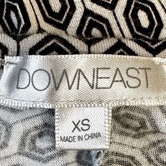 DownEast - Stretch TOP 3/4-sleeves diamond pattern SOFT fitted Sz XS - Gray - Picture 12 of 13